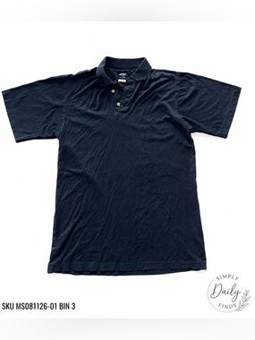 Callaway Golf Polo Mens L 100% Cotton Made Italy Nordstrom Mercerized Black